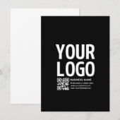Faire-part Votre logo avec code QR et texte modifiables (Devant / Derrière)