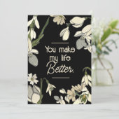 Faire-part Vous améliorez ma vie, Valentine's (Debout devant)