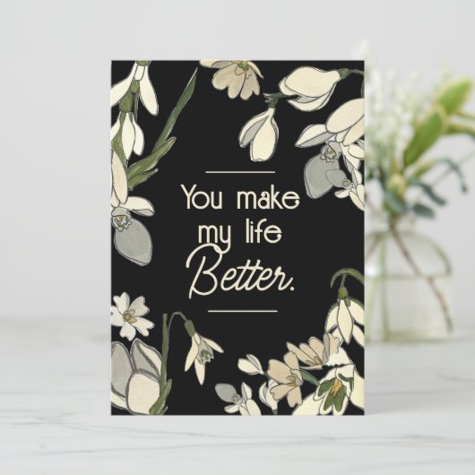 Faire-part Vous améliorez ma vie, Valentine's (Debout devant)