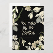 Faire-part Vous améliorez ma vie, Valentine's (Devant / Derrière)