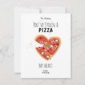 Faire-part Vous avez volé une pizza My Heart Valentine's Card (Devant)