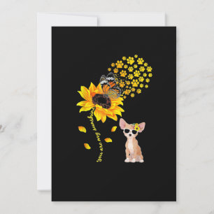 Faire-part Vous Êtes Mon Sunshine Tournesol Chihuahua Hommes