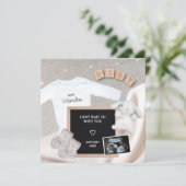 Faire-part Vous ne pouvez pas attendre de vous rencontrer Gro (Debout devant)