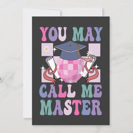 Faire-part Vous pouvez m'appeler Master Funny 2024 Graduation (Devant)