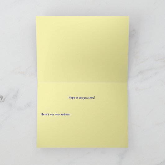 Faire-part Voyage par Tandem Bicycle Moving Home (Intérieur)