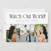 Faire-part Watch Out World Multi Photo Graduation (Devant)