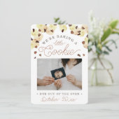 Faire-part Watercolor Cookie Pregnancy Photo Announcement (Debout devant)