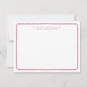 Faire-part Watercolor dusty Pink Scalloped Nursery Note Card (Devant)