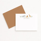 Faire-part Watercolor Safari Animals Nursery Note Card