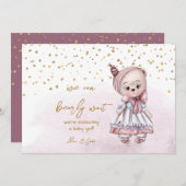 Faire-part We Can Bearly Wait Cute Stuffed Animal Pregnancy (Devant / Derrière)