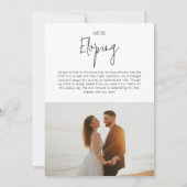 Faire-part We Eloped Modern Minimalist Photo Wedding (Dos)
