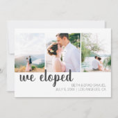 Faire-part We Eloped Three Photo Announcement (Devant)