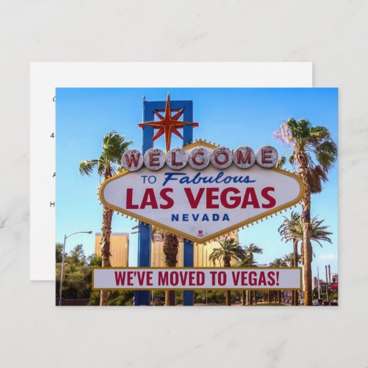 Faire-part We Moved to Las Vegas New Home (Devant / Derrière)
