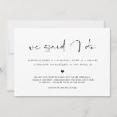 Faire-part We Said I Do Wedding (Devant)