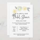 Faire-part Wedding shower de mariage virtuel Facebook gris ja (Devant / Derrière)