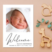 Faire-part Welcome Photo Collage Bébé Naissance