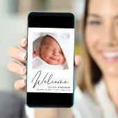 Faire-part Welcome Photo Collage Bébé Naissance