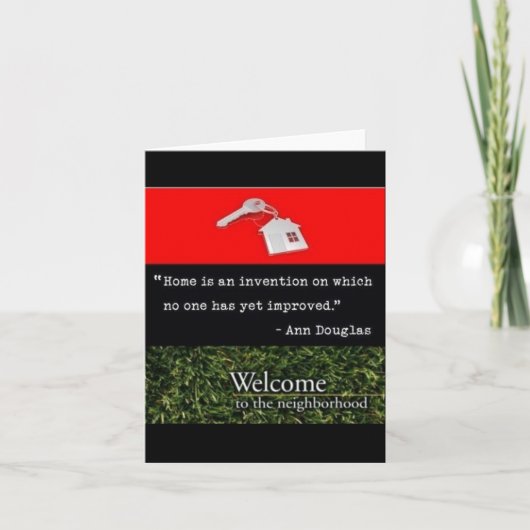 Faire-part Welcome To Your New Home (Devant)
