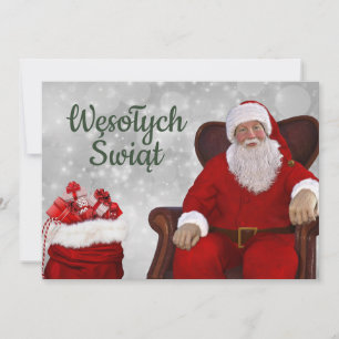 Faire-part Wesołych świąt Merry Christmas Card Polski Polski
