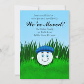 Faire-part We've Moved Funny Golf Ball in Rough Personalized (Devant)