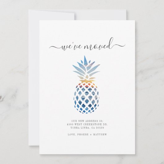 Faire-part Weve Moved Pineapple Changement d'adresse Déplacem (Devant)