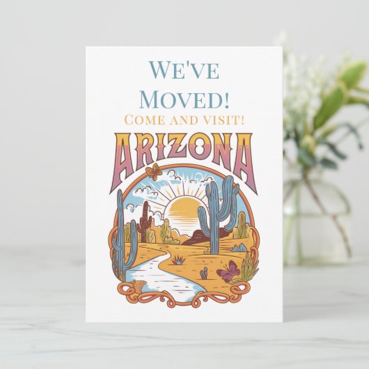Faire-part We've Moved to Arizona (Debout devant)