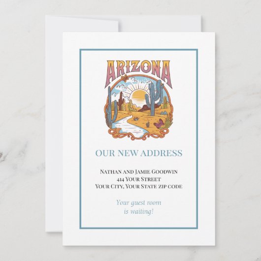 Faire-part We've Moved to Arizona (Dos)