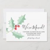 Faire-part We've Moved Watercolor Holly (Devant)