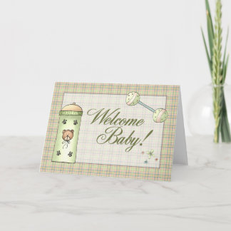 Faire-part Whimical Plaid Welcome Baby