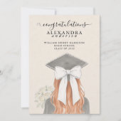Faire-part Whimsical Calligraphy Graduation Bow Photo (Devant)