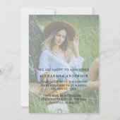 Faire-part Whimsical Calligraphy Graduation Bow Photo (Dos)