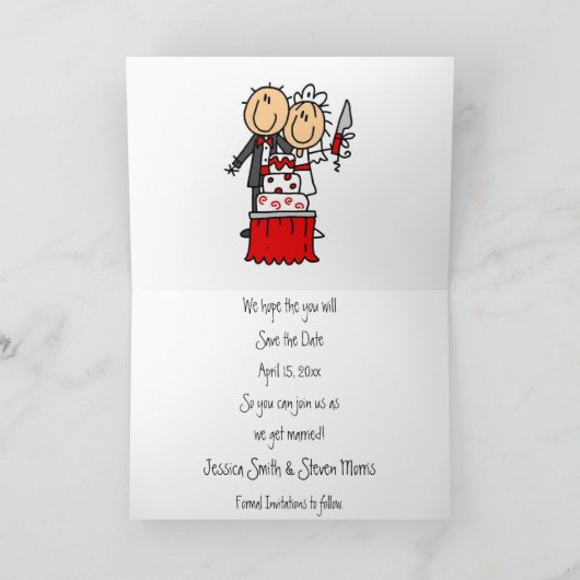 Faire-part Whimsical Fun Save the Date! (Intérieur)