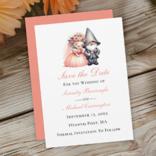 Faire-part Whimsical Gnome Woodland Garden Wedding Date de sa