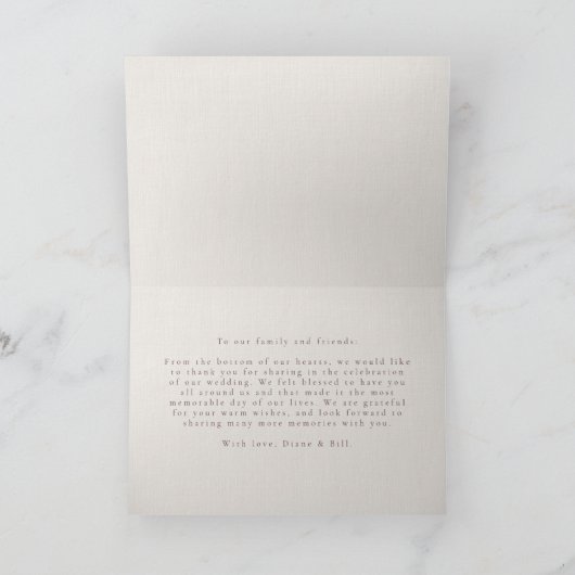 Faire-part Whimsical Wildflowers Garden Wedding Thank You (Intérieur)