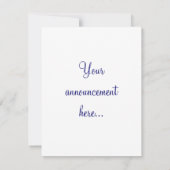 Faire-part Whisperes forestières (Dos)