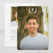 Faire-part White Asclepius Médicale School 2 - Diplôme photo (Devant / Derrière)