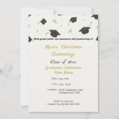 Faire-part White Cap & Confetti Graduation (Devant)