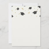 Faire-part White Cap & Confetti Graduation (Dos)