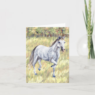 Faire-part White Horse Folded Card