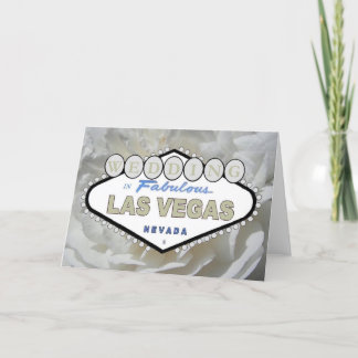 Faire-part White Rose WEDDING in Fabulous Las Vegas Announcem