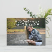 Faire-part White Tassel Worth Hassle Photo Graduation (Debout devant)