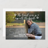 Faire-part White Tassel Worth Hassle Photo Graduation (Devant / Derrière)