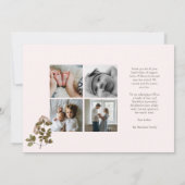 Faire-part Wild Flower Frame New Baby Birth Announcement (Dos)