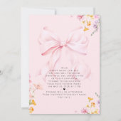 Faire-part Wildflower & Bow Graduation Announcement (Dos)