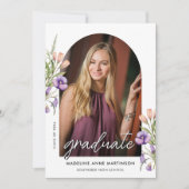 Faire-part Wildflowers Arch Photo Graduation (Devant)