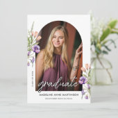 Faire-part Wildflowers Arch Photo Graduation (Debout devant)