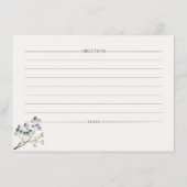 Faire-part Winter Recipe Card – Kitchen Stationery (Dos)