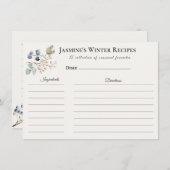 Faire-part Winter Recipe Card – Kitchen Stationery (Devant / Derrière)