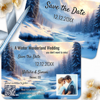 Faire-part Winter Wonderland Enregistrer la date