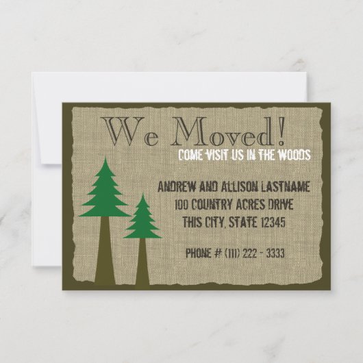 Faire-part Woodland Country Nouveau Accueil (Devant)